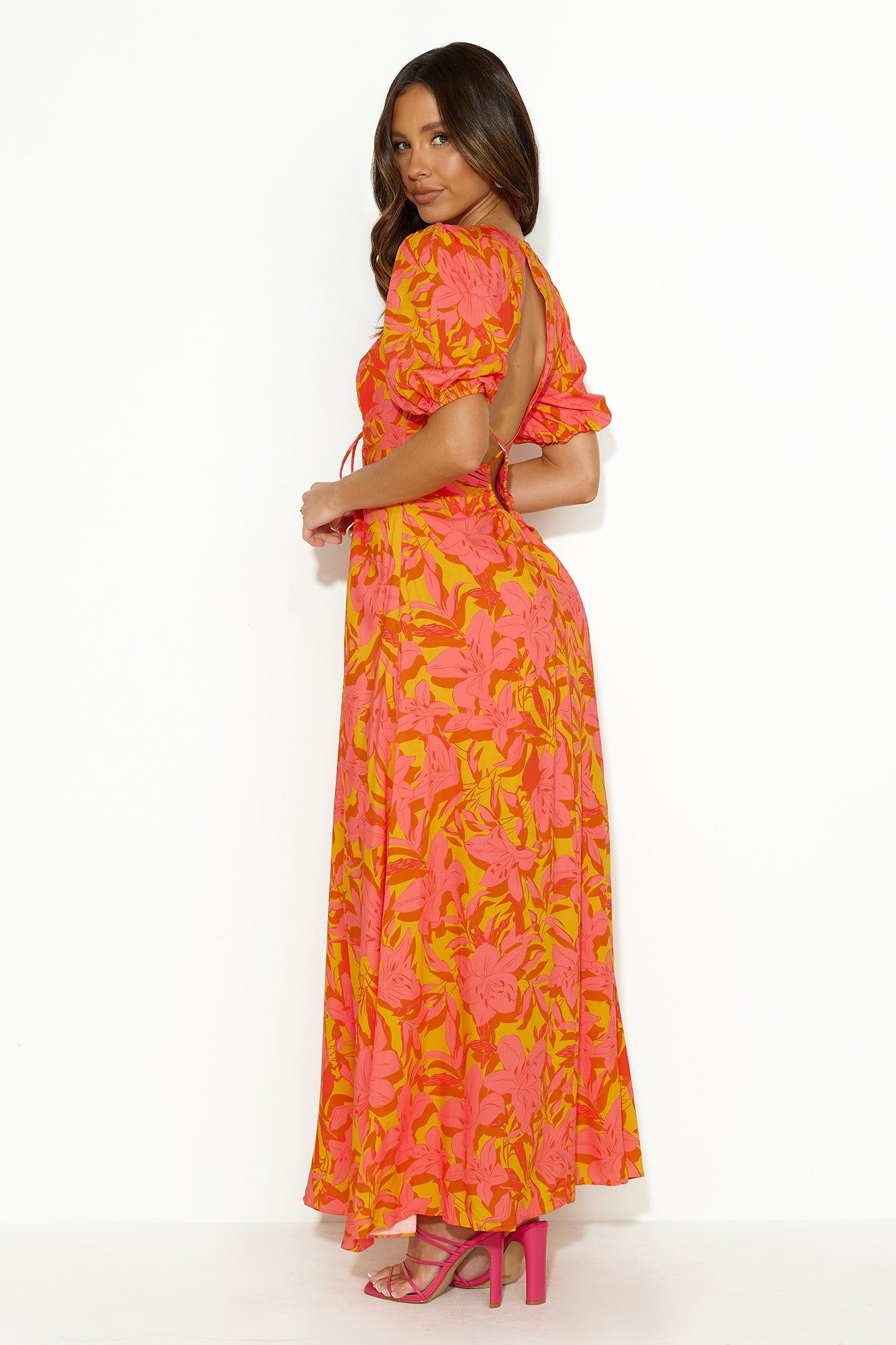 In The Hills Maxi Dress Orange sold by Hello Molly product image thumbnail 3