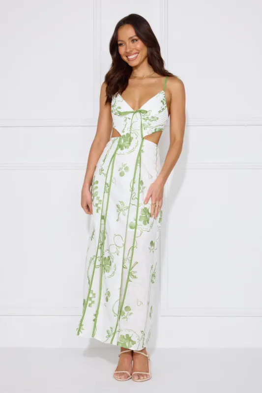 Summer Garden Maxi Dress Green sold by Hello Molly