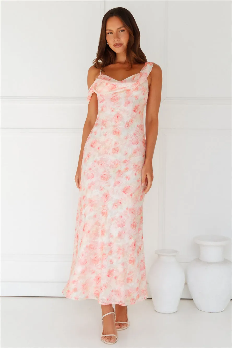 Liliana Off Shoulder Maxi Dress Peach sold by Hello Molly product image thumbnail 2