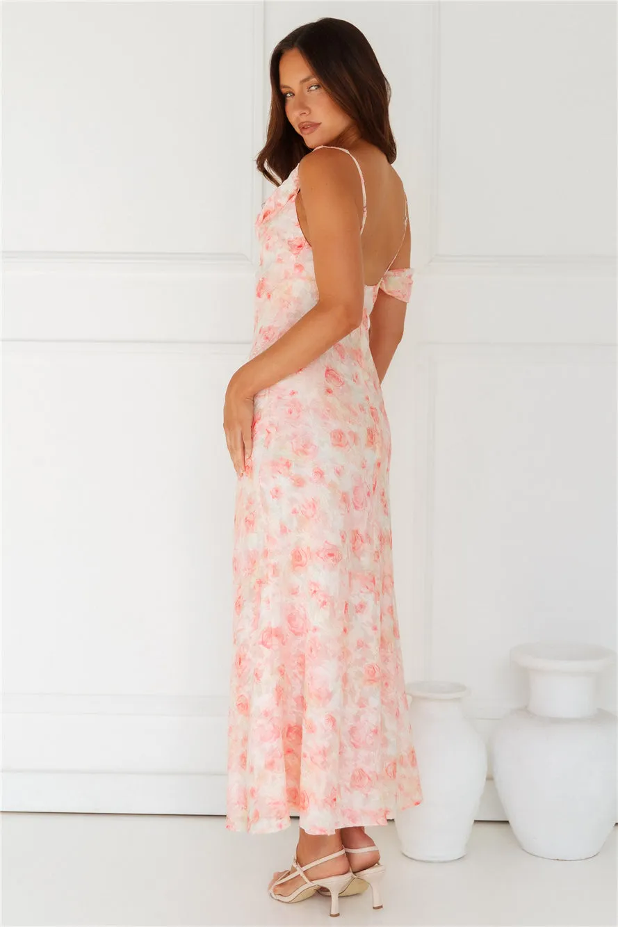 Liliana Off Shoulder Maxi Dress Peach sold by Hello Molly product image thumbnail 3