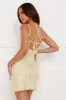 Gleam And Glow Sequin Mini Dress Yellow sold by Hello Molly
