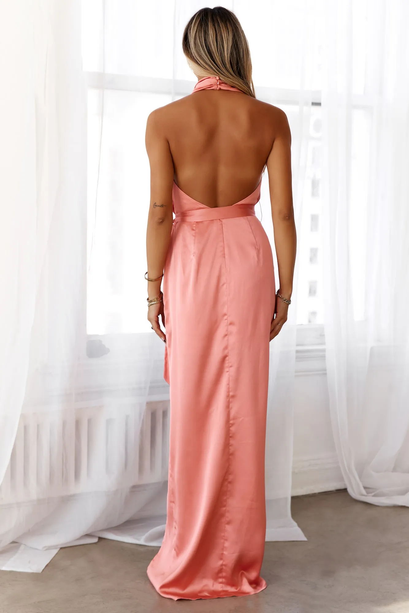 DEAR EMILIA Envelop In Love Maxi Dress Rose sold by Hello Molly product image thumbnail 5