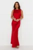 Classy Entrance Satin Slip Maxi Dress Red sold by Hello Molly