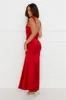 Classy Entrance Satin Slip Maxi Dress Red sold by Hello Molly