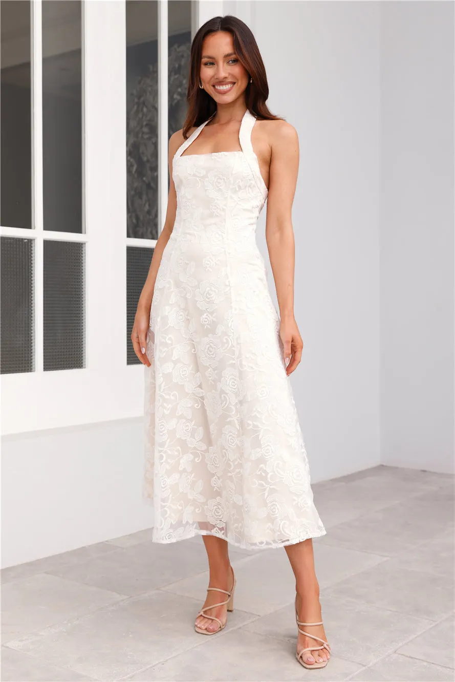 Disco Daze Halter Midi Dress White sold by Hello Molly product image thumbnail 4