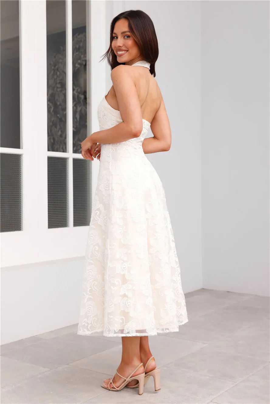 Disco Daze Halter Midi Dress White sold by Hello Molly product image thumbnail 5