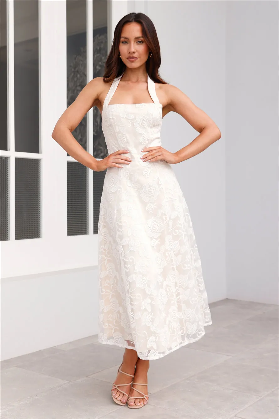 Disco Daze Halter Midi Dress White sold by Hello Molly product image thumbnail 3