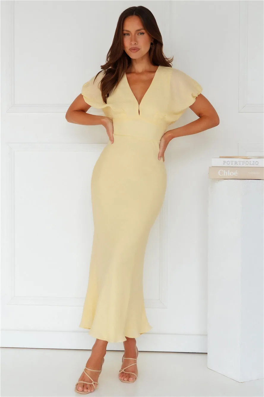 Gilded Maxi Dress Yellow sold by Hello Molly