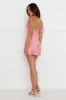 Slip Into Elegance Satin Mini Dress Pink sold by Hello Molly
