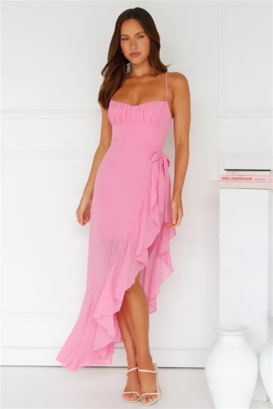Iconic Night Out Maxi Dress Pink sold by Hello Molly