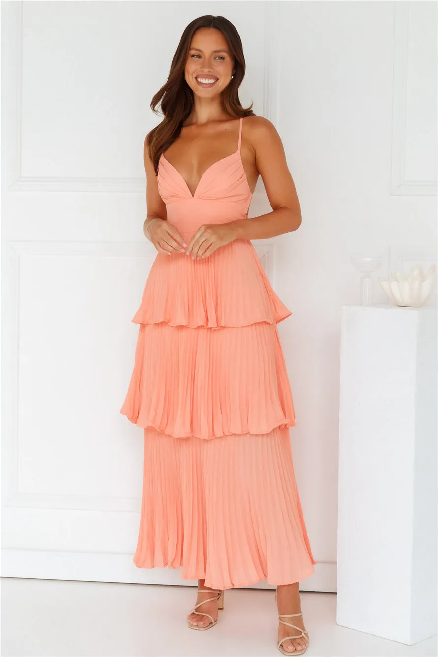 Fashionably Ever After Maxi Dress Peach sold by Hello Molly product image thumbnail 4