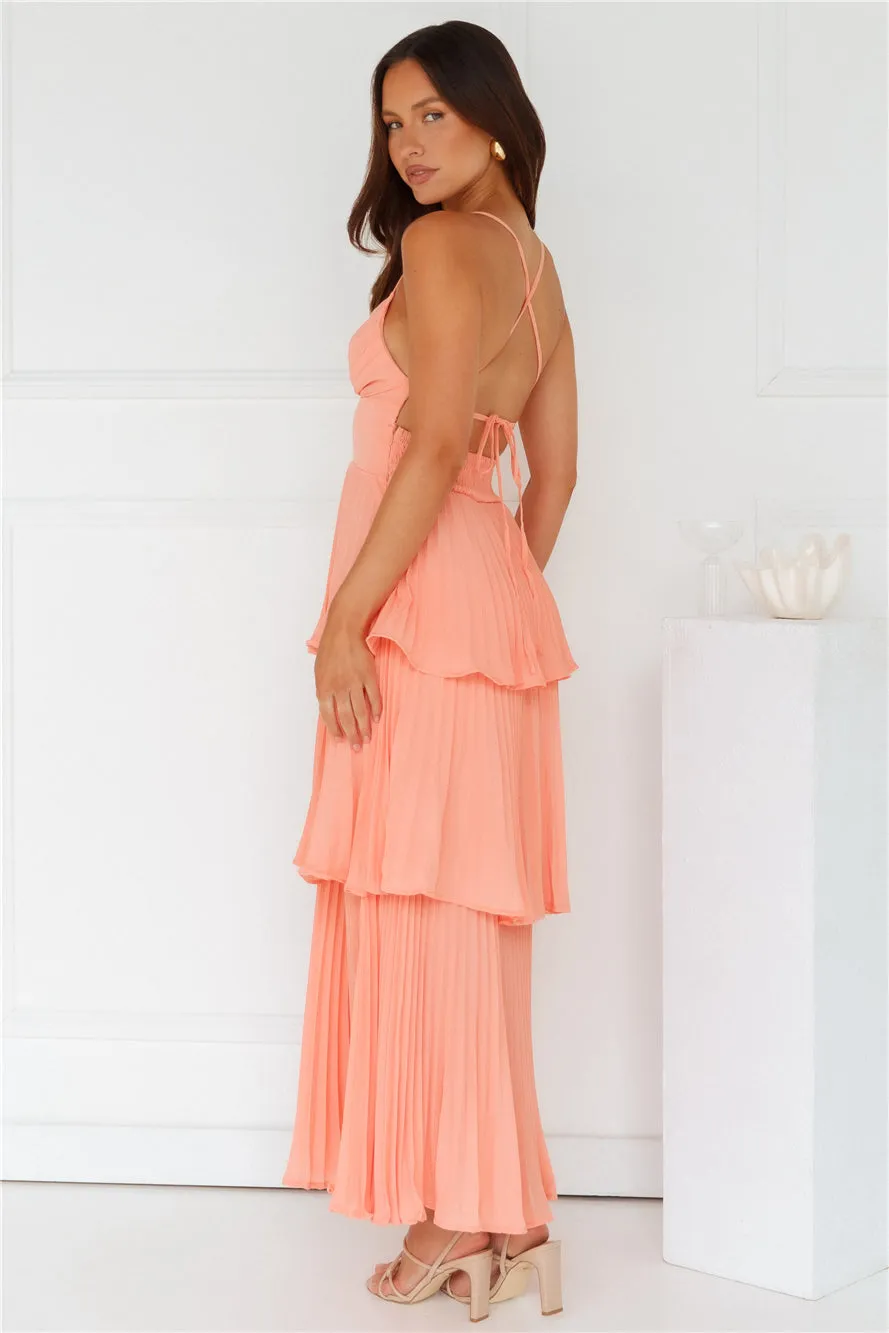Fashionably Ever After Maxi Dress Peach sold by Hello Molly product image thumbnail 5