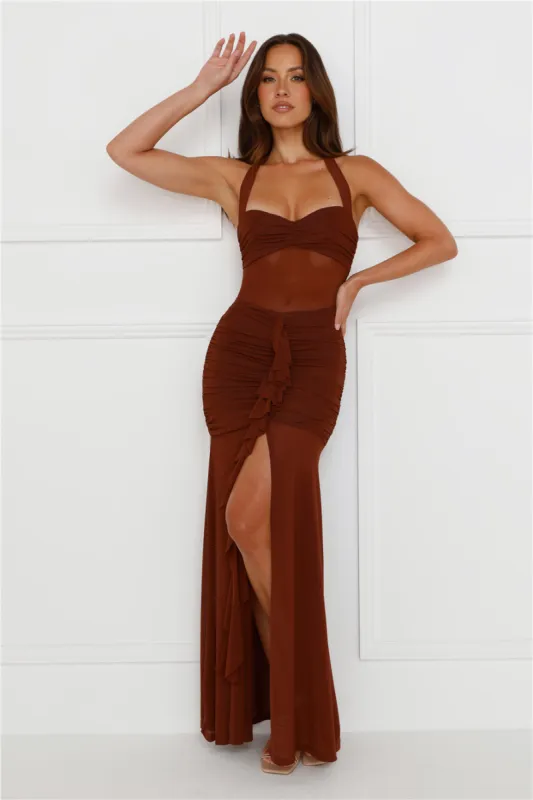Tallula Maxi Dress Espresso sold by Hello Molly