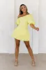 Ladylike Etiquette Mini Dress Yellow sold by Hello Molly