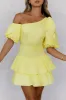 Ladylike Etiquette Mini Dress Yellow sold by Hello Molly