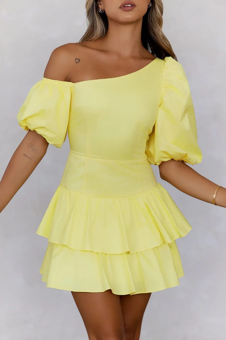 Ladylike Etiquette Mini Dress Yellow sold by Hello Molly product image thumbnail 4