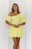 Ladylike Etiquette Mini Dress Yellow sold by Hello Molly