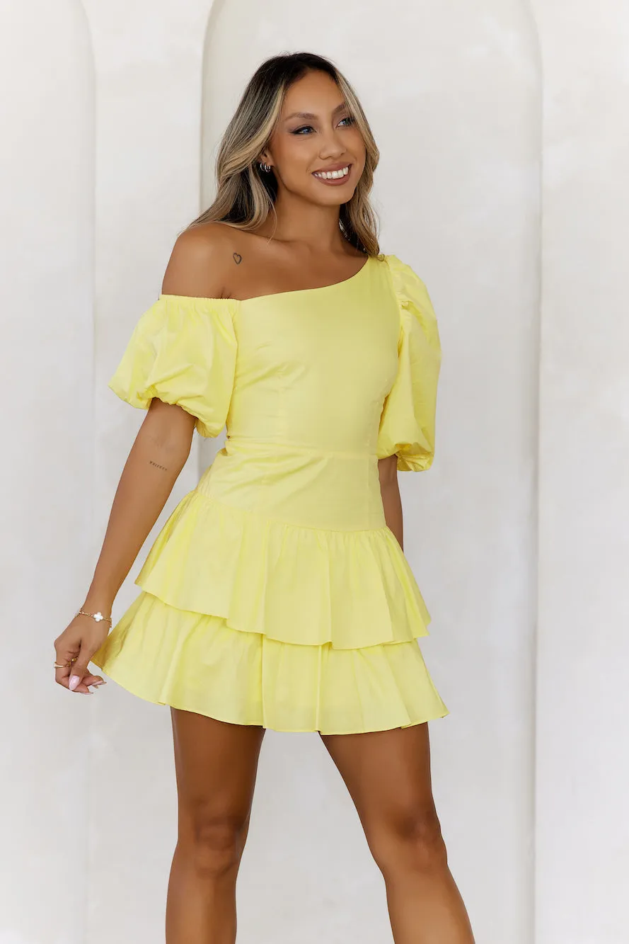 Ladylike Etiquette Mini Dress Yellow sold by Hello Molly product image thumbnail 2