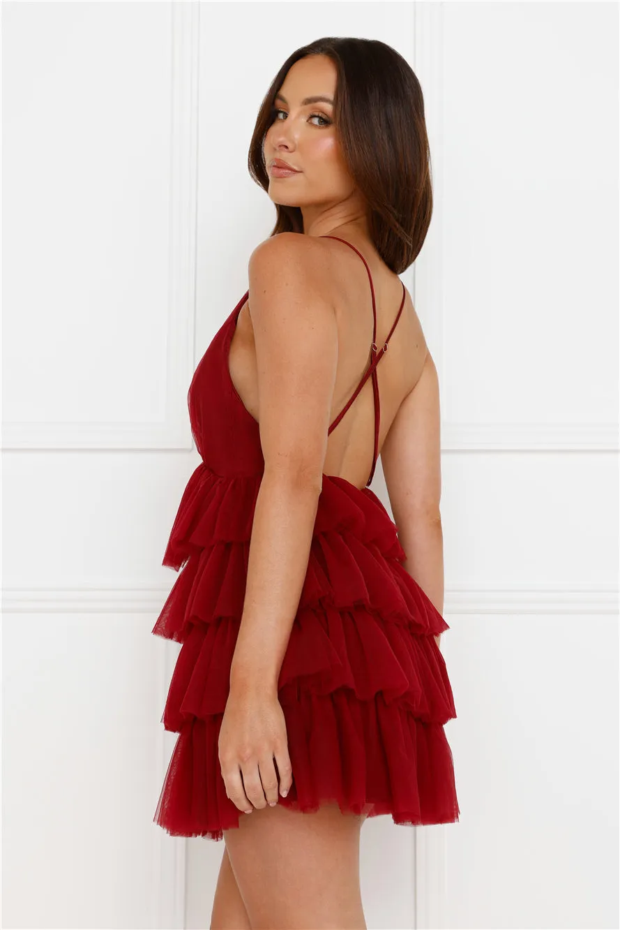 Fairytale Hymn Dress Burgundy sold by Hello Molly product image thumbnail 5