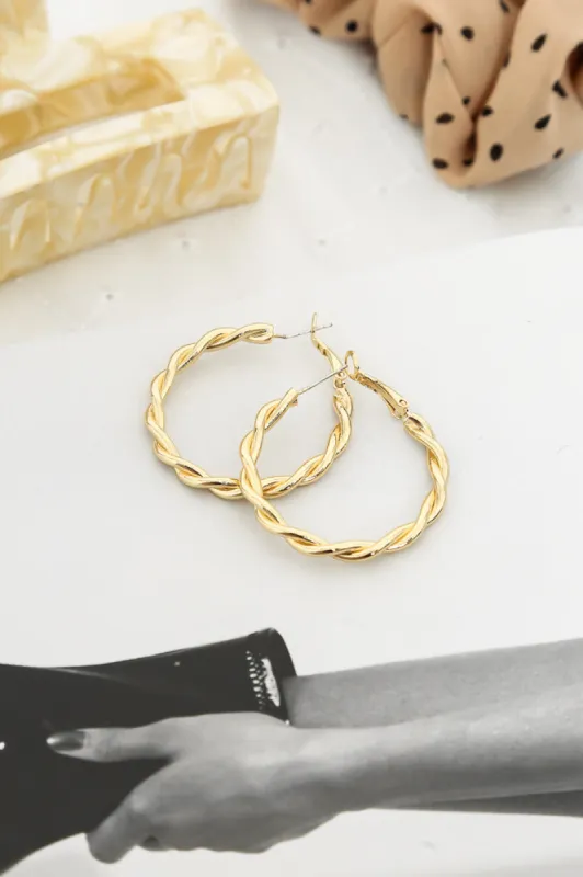 Atticus Hoops Gold sold by Hello Molly