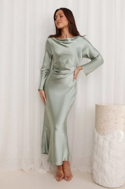 Classy Vibe Maxi Dress Sage sold by Hello Molly