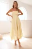 Visit The Moon Strapless Midi Dress Yellow sold by Hello Molly