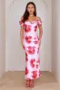 Evening Elegance Satin Maxi Dress Pink sold by Hello Molly