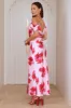 Evening Elegance Satin Maxi Dress Pink sold by Hello Molly