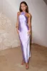 Admired By All Satin Halter Maxi Dress Lilac sold by Hello Molly