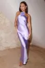 Admired By All Satin Halter Maxi Dress Lilac sold by Hello Molly