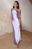 Admired By All Satin Halter Maxi Dress Lilac sold by Hello Molly