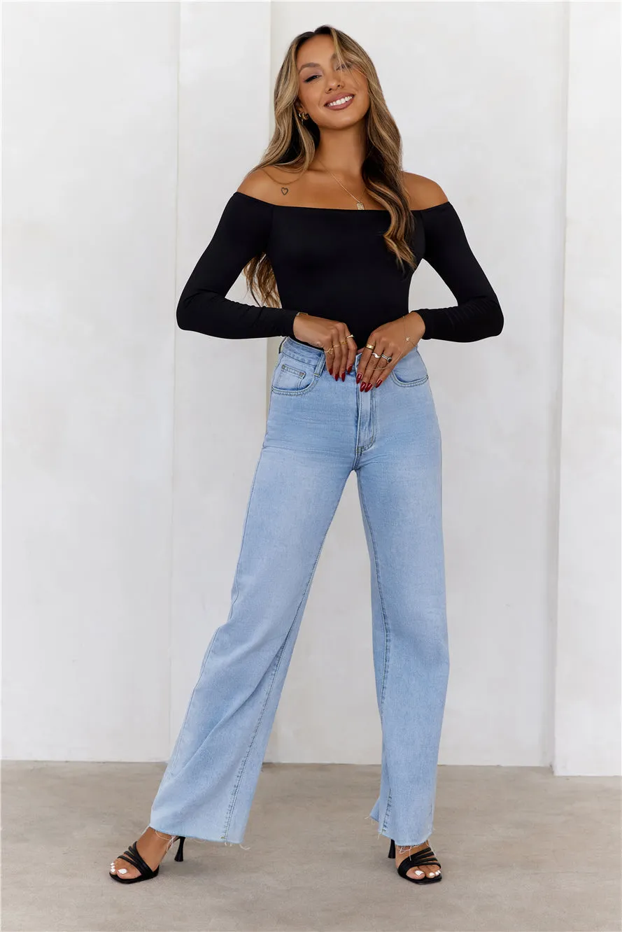 HELLO MOLLY BASE Flawless Off Shoulder Long Sleeve Top Black sold by Hello Molly product image thumbnail 2