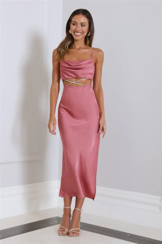 Sparkle Love Midi Dress Rose sold by Hello Molly