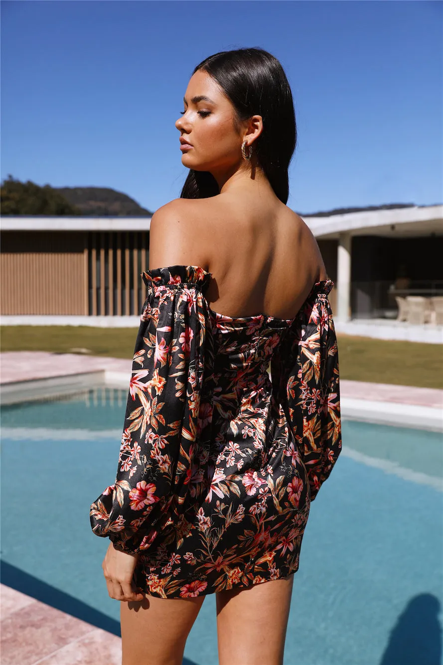 RUNAWAY Sikota Mini Dress Black Floral sold by Hello Molly product image thumbnail 5