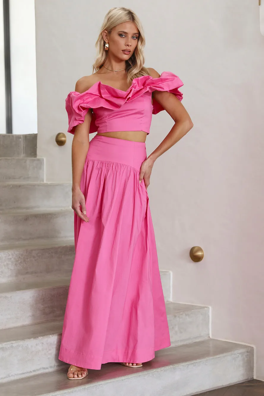 SEVEN WONDERS Savannah Maxi Skirt Pink sold by Hello Molly