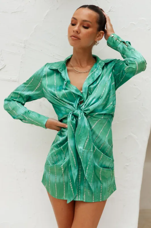 RUNAWAY Ruby Nori Dress Green sold by Hello Molly