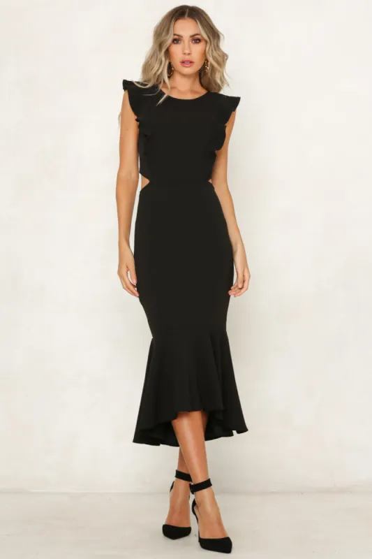 Only On Stage Midi Dress Black sold by Hello Molly