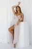 Reveal Your Mind Midi Dress Champagne sold by Hello Molly