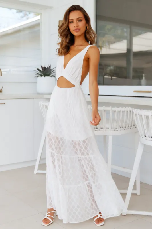 HELLO MOLLY Palm Cove Maxi Dress White sold by Hello Molly