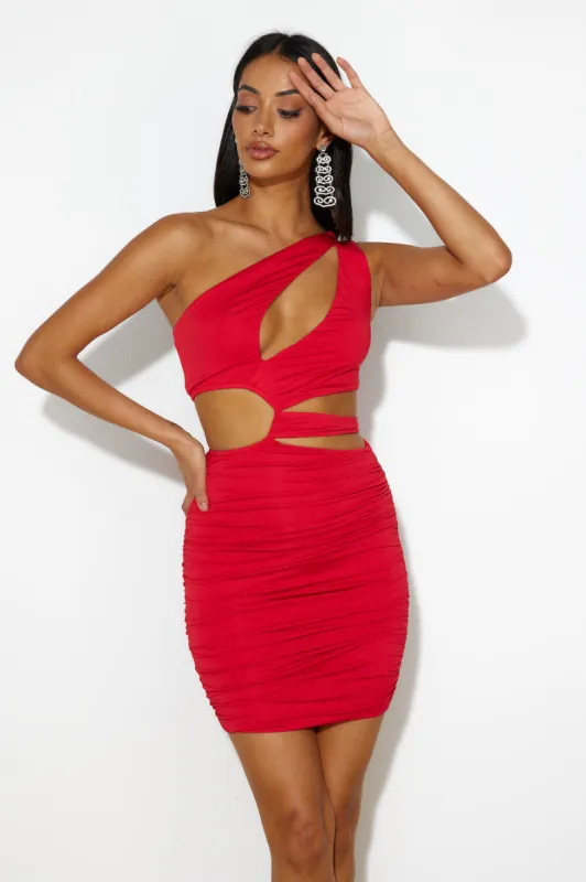 Party Fit Mini Dress Red sold by Hello Molly