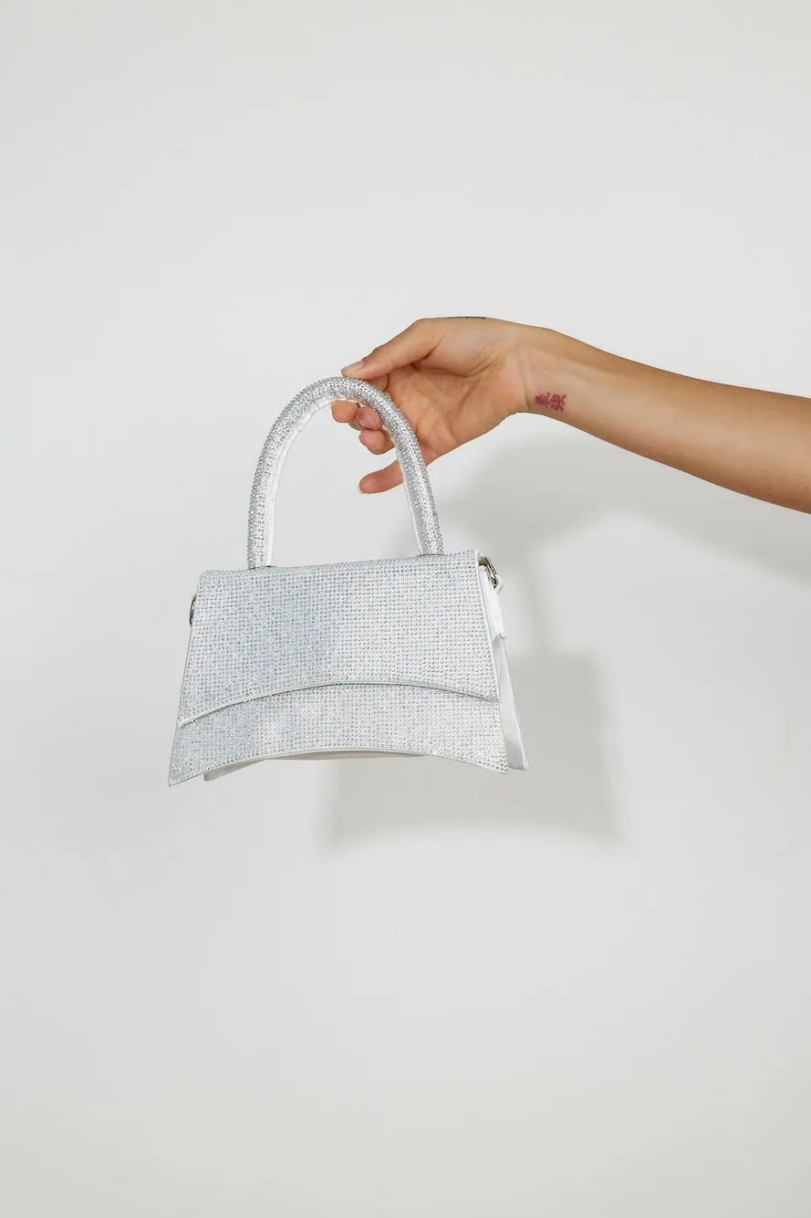 BILLINI Alana Cross Body Bag Silver Diamante sold by Hello Molly