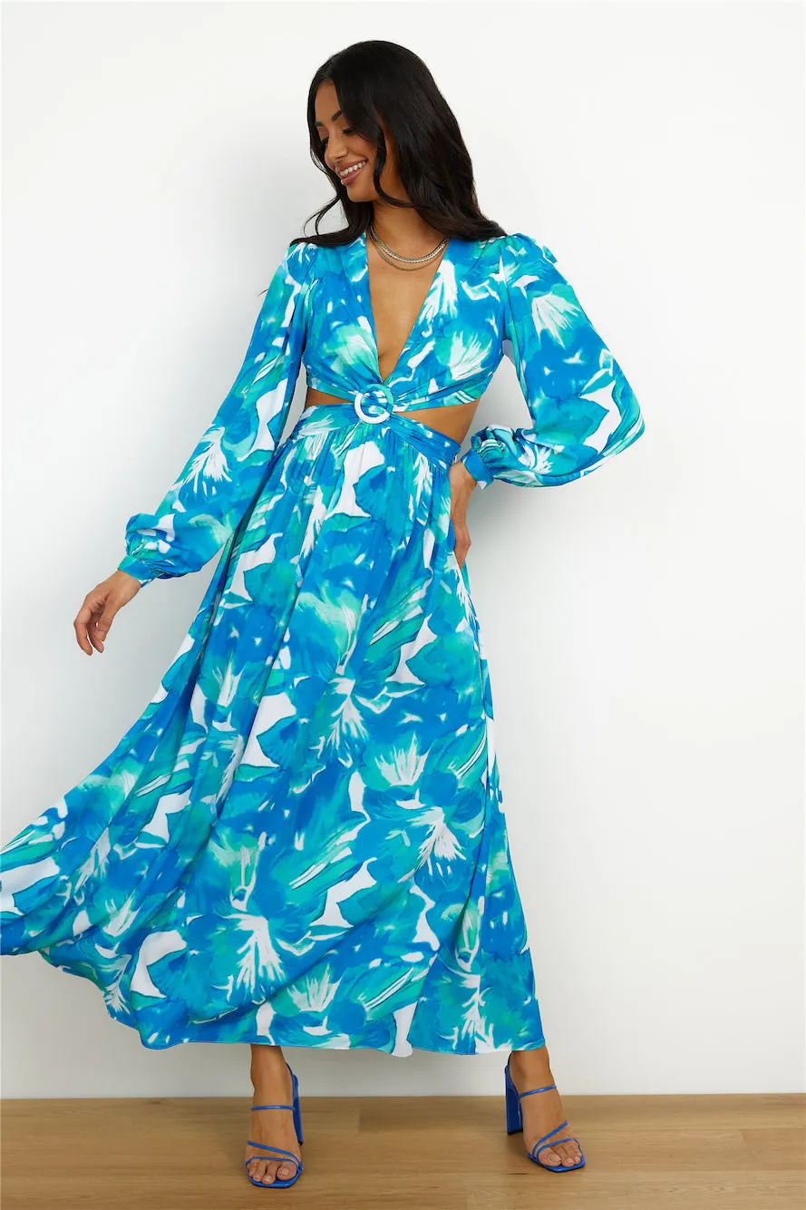 Resort Style Maxi Dress Blue sold by Hello Molly product image thumbnail 4
