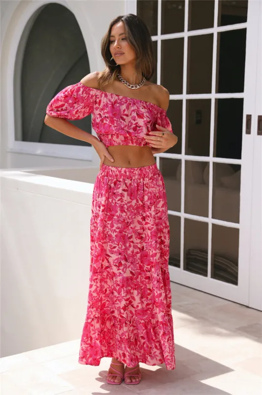 Summer Loving Girl Maxi Skirt Pink sold by Hello Molly