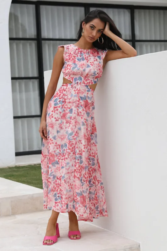Dancing Girls Maxi Dress Red sold by Hello Molly