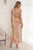 Dancing Girls Maxi Dress Orange sold by Hello Molly