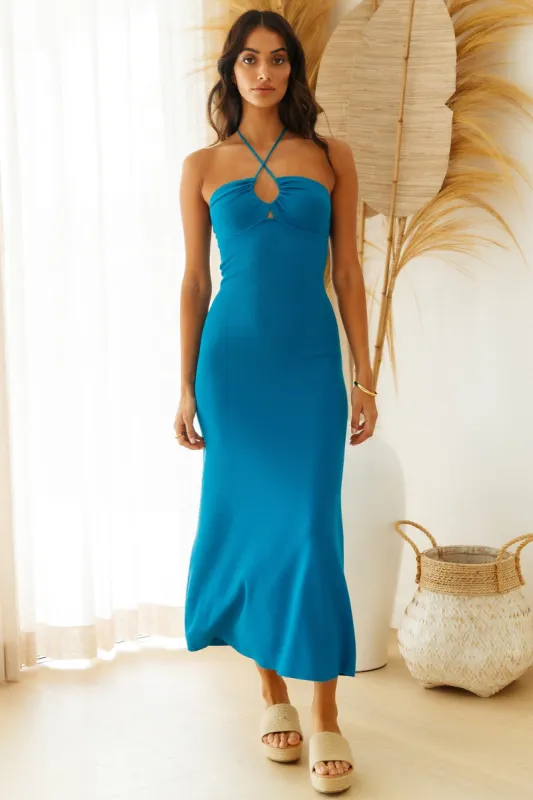 Stand Still Maxi Dress Blue sold by Hello Molly