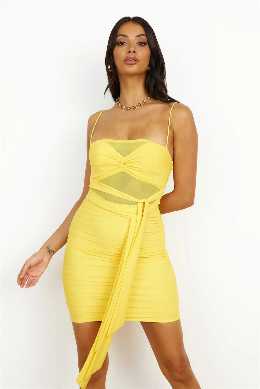 Sculpting Fit Mini Dress Yellow sold by Hello Molly product image thumbnail 2
