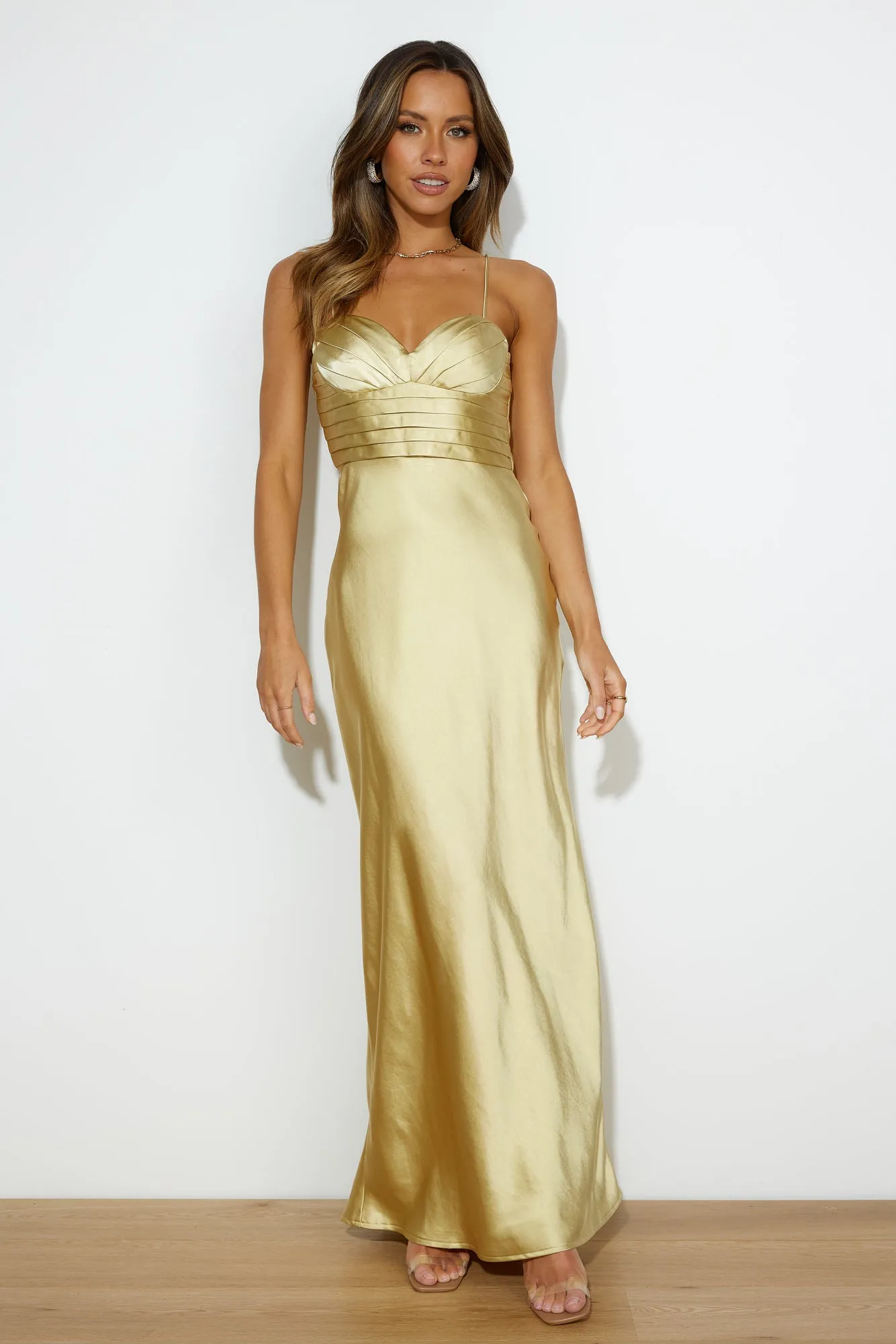 Wedding Dream Midi Dress Gold sold by Hello Molly product image thumbnail 2