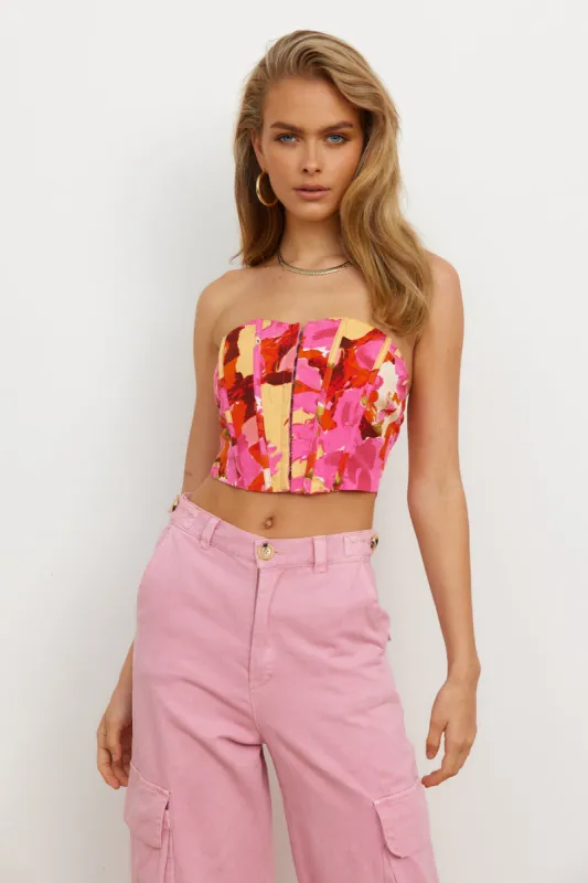 Loving It All Crop Top Pink sold by Hello Molly