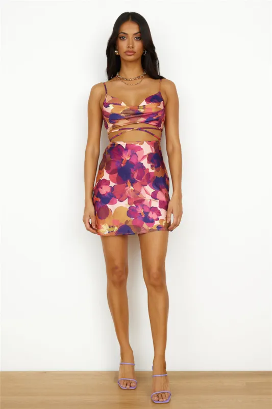 Dancing To The Sound Mini Dress Purple sold by Hello Molly